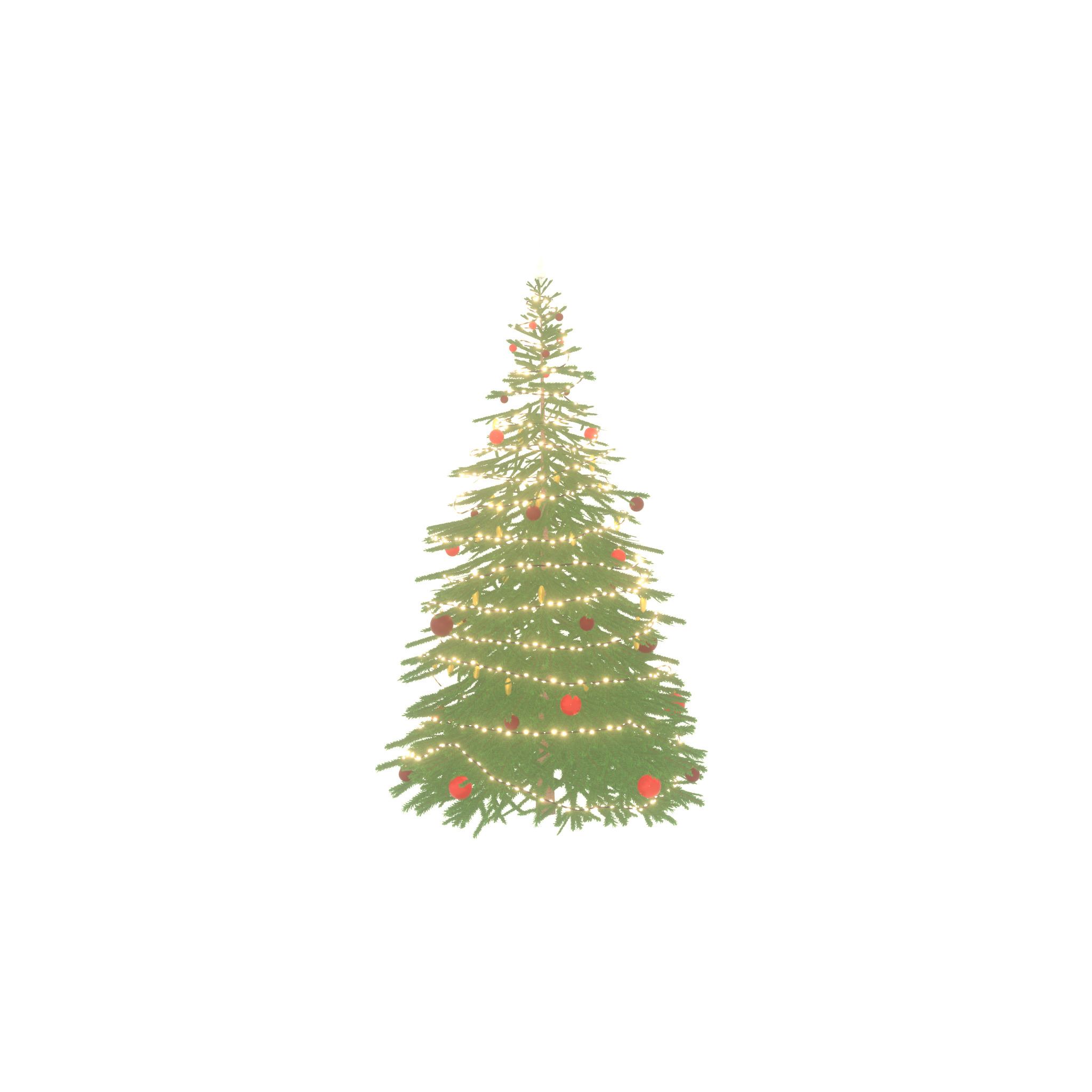 Spruce christmas tree 2000mm Low-poly 3D model_22