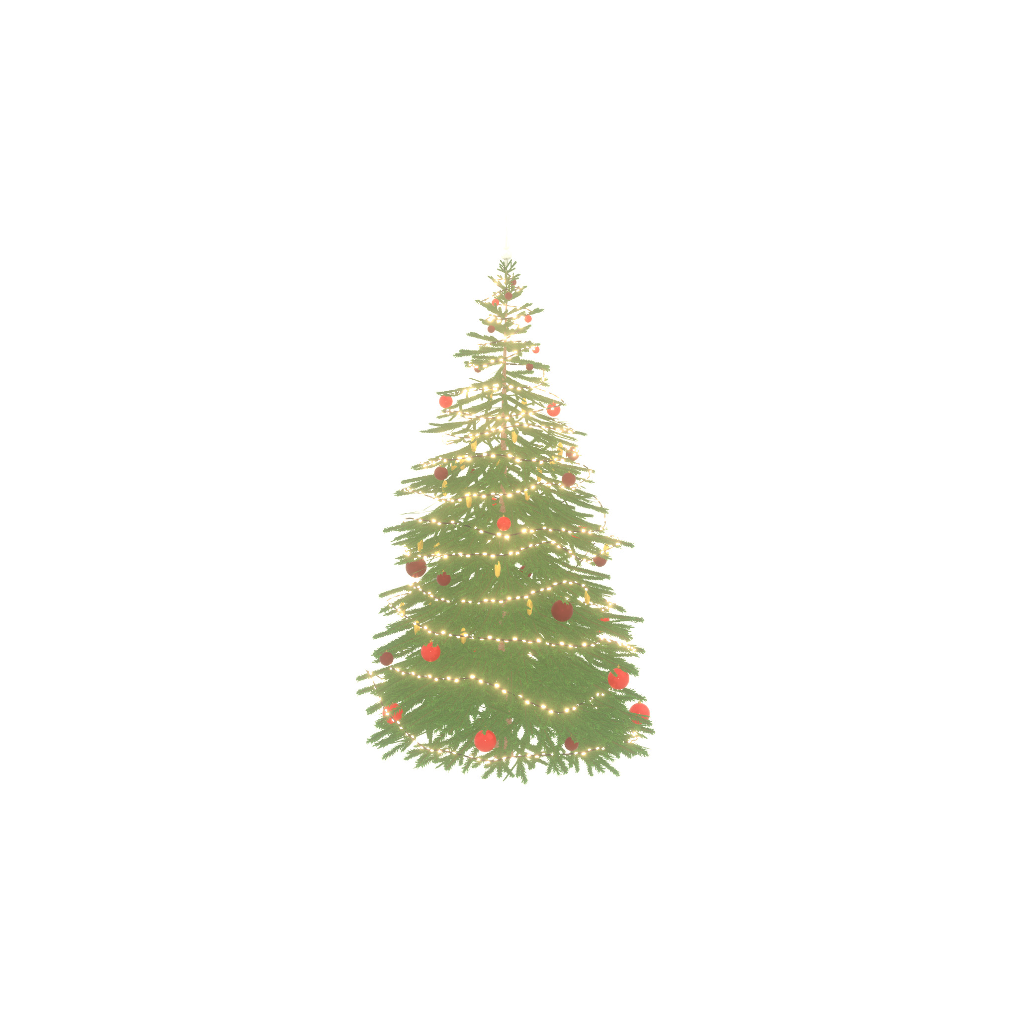 Spruce christmas tree 2000mm Low-poly 3D model_46