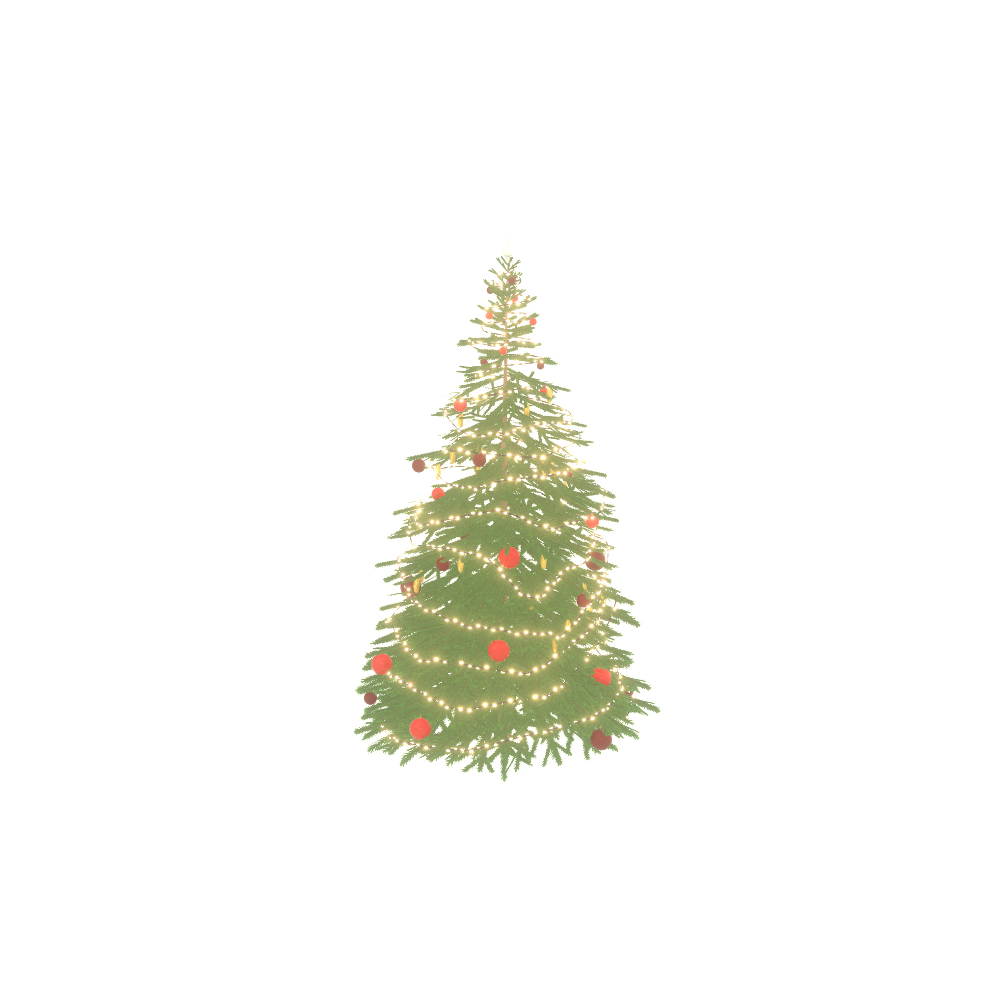 Spruce christmas tree 2000mm Low-poly 3D model_32