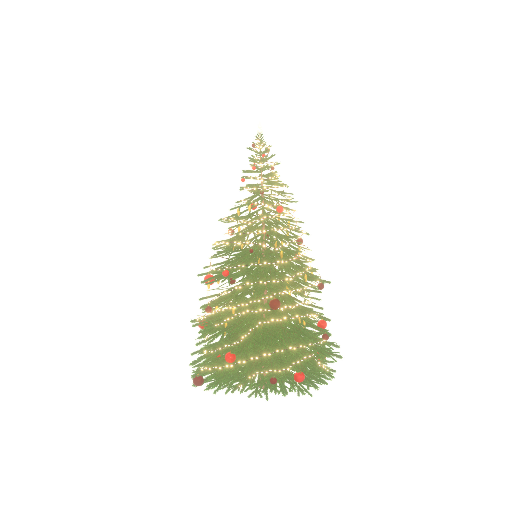 Spruce christmas tree 2000mm Low-poly 3D model_40