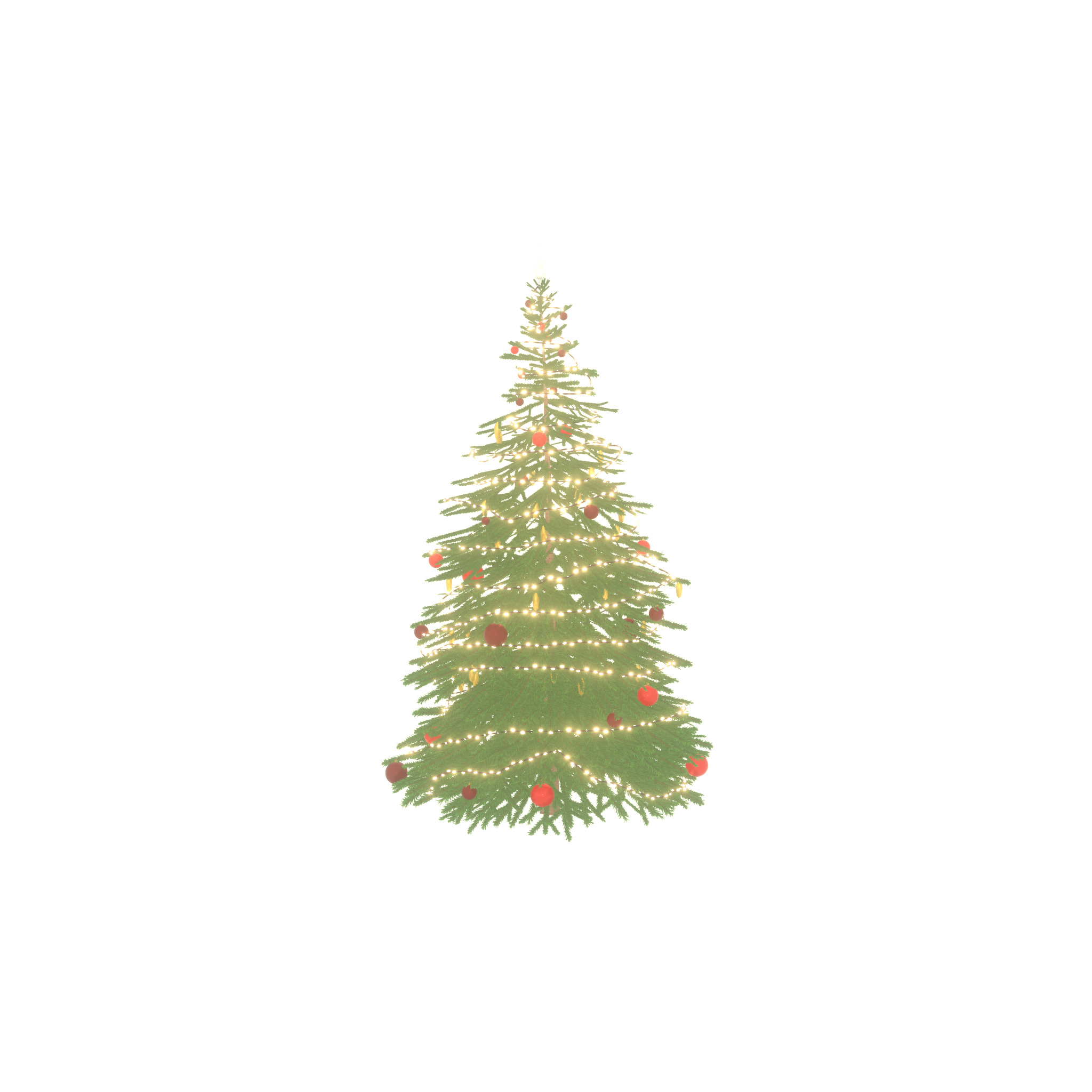 Spruce christmas tree 2000mm Low-poly 3D model_49