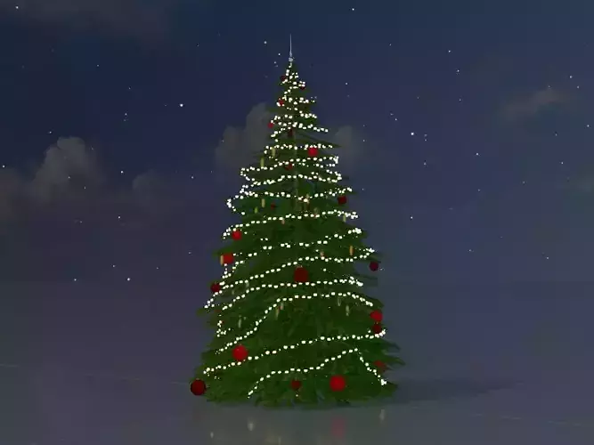 Spruce christmas tree 2000mm Low-poly 3D model