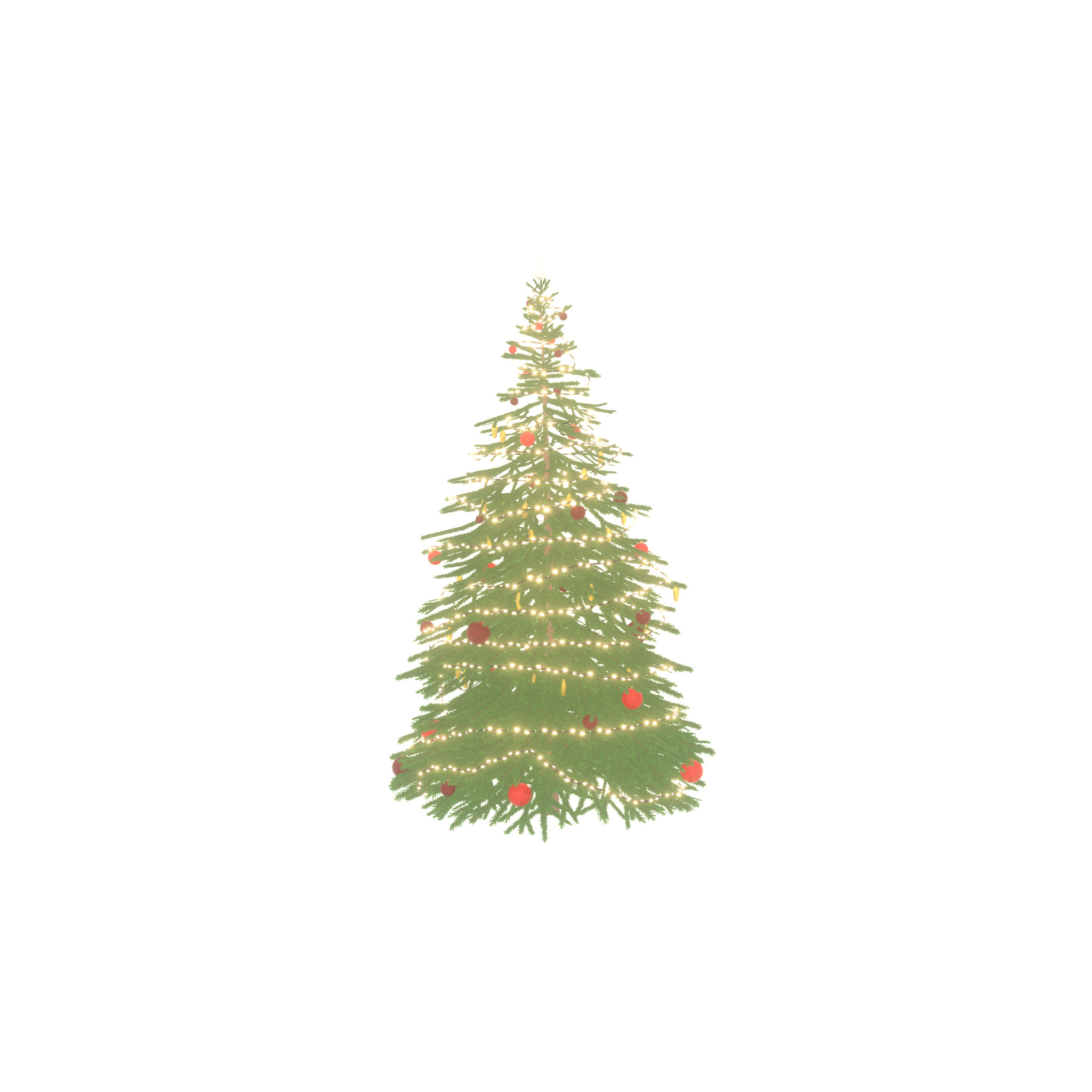 Spruce christmas tree 2000mm Low-poly 3D model_21