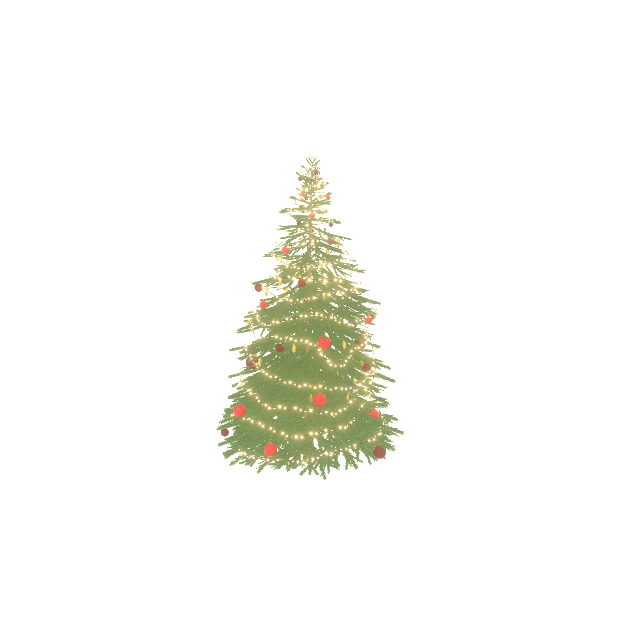 Spruce christmas tree 2000mm Low-poly 3D model_30