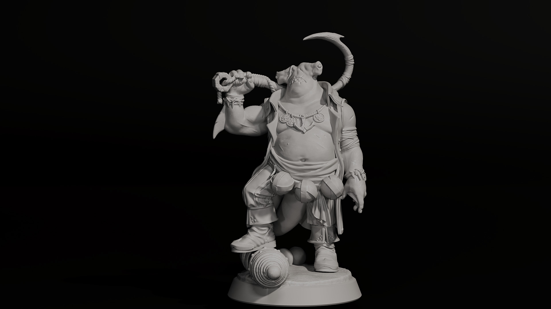 sharkman 3D print model_1
