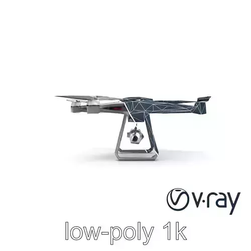 Mohajer UAV High-Detailed Sensor and Wing Design Model Pack Low-poly 3D model