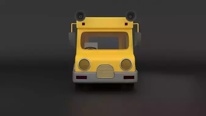 Cartoon Bus 3D Model