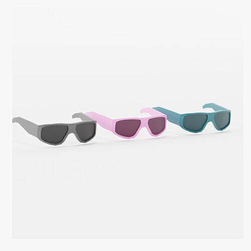 LOW-POLY SUNGLASSES 3 PAIRS Low-poly 3D model