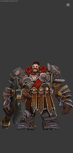  Dwarven Battlelord Low-poly 3D model