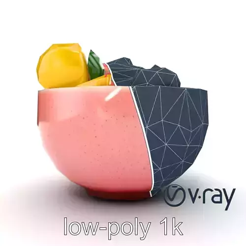 Tropical Smoothie Bowl 3D Model Pack