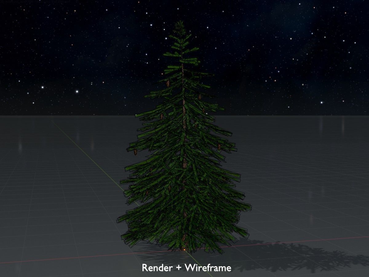 Spruce Tree Package 3D Model Collection_108