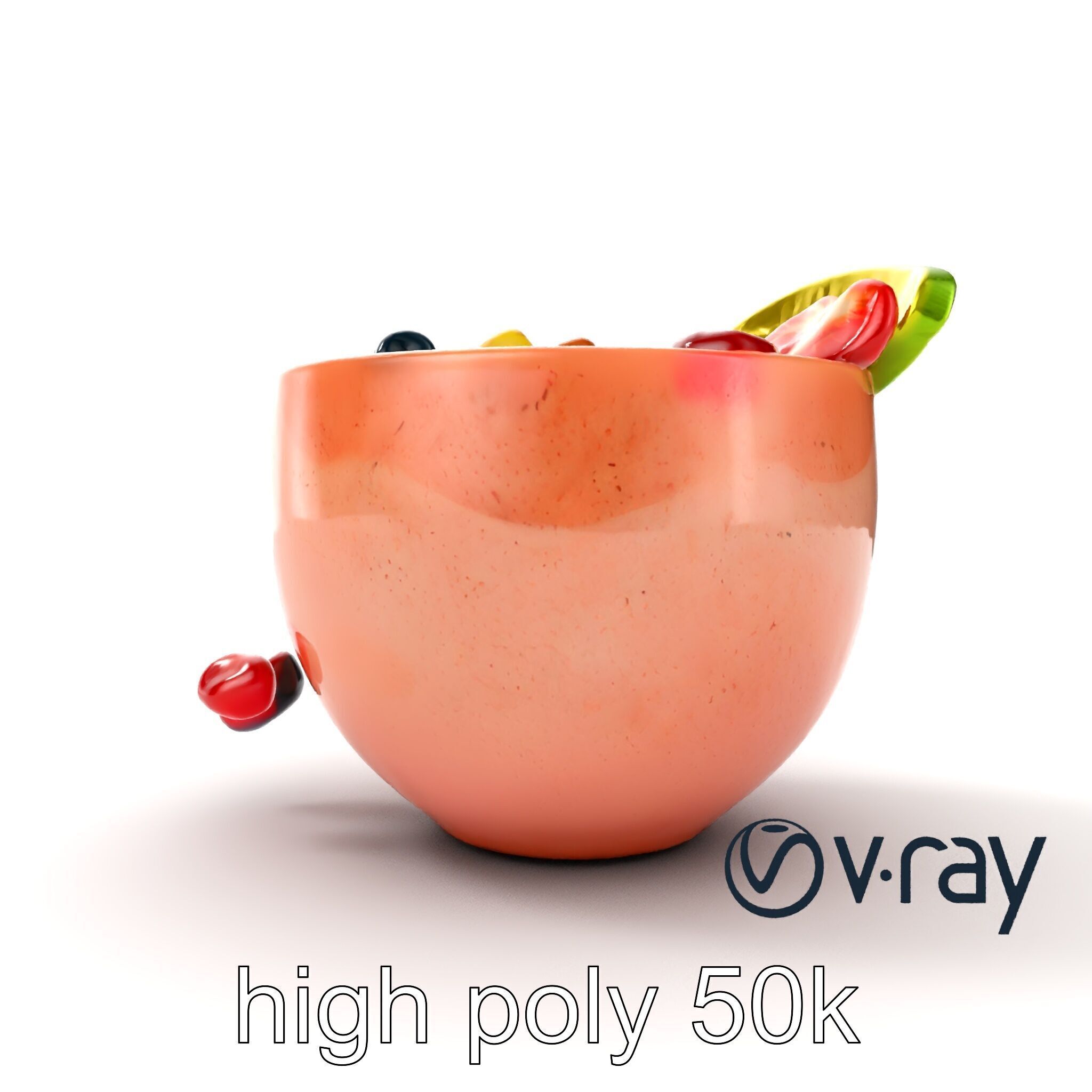 Tropical Smoothie Bowl 3D model pack Low-poly 3D model_24