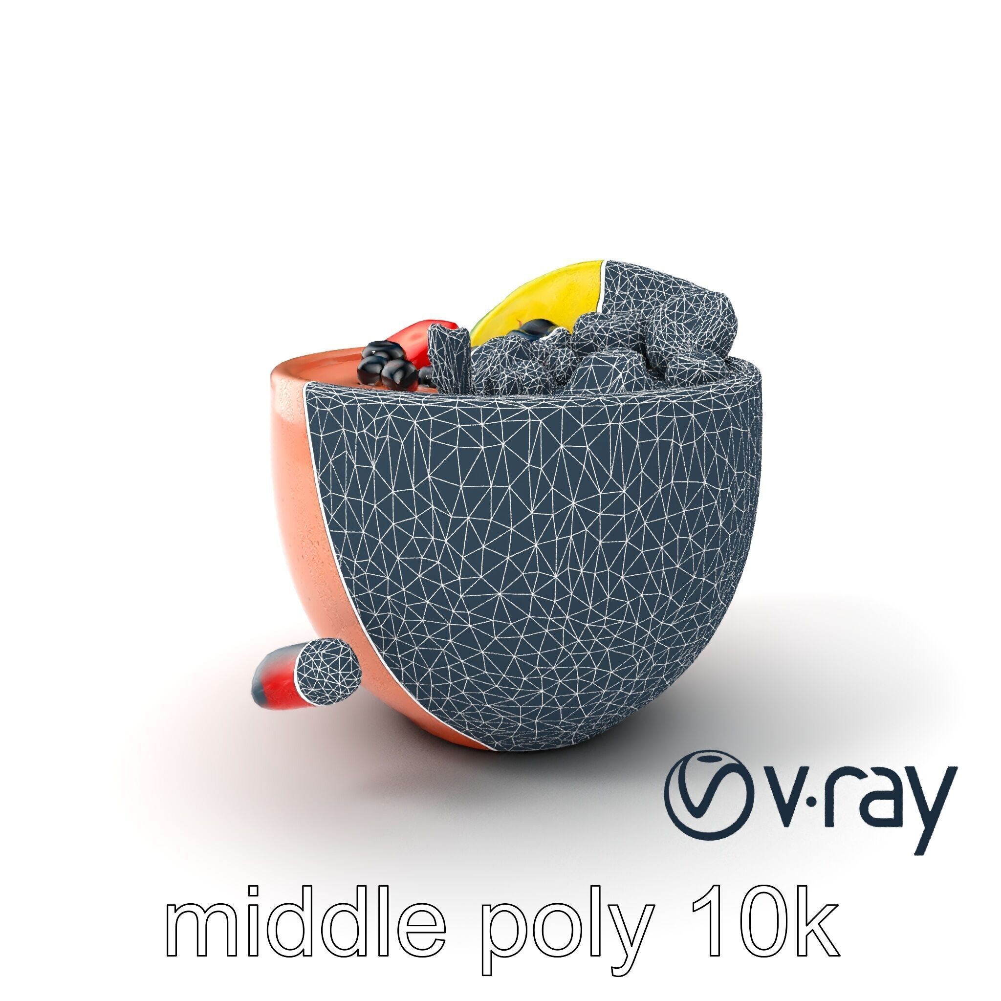 Tropical Smoothie Bowl 3D model pack Low-poly 3D model_31