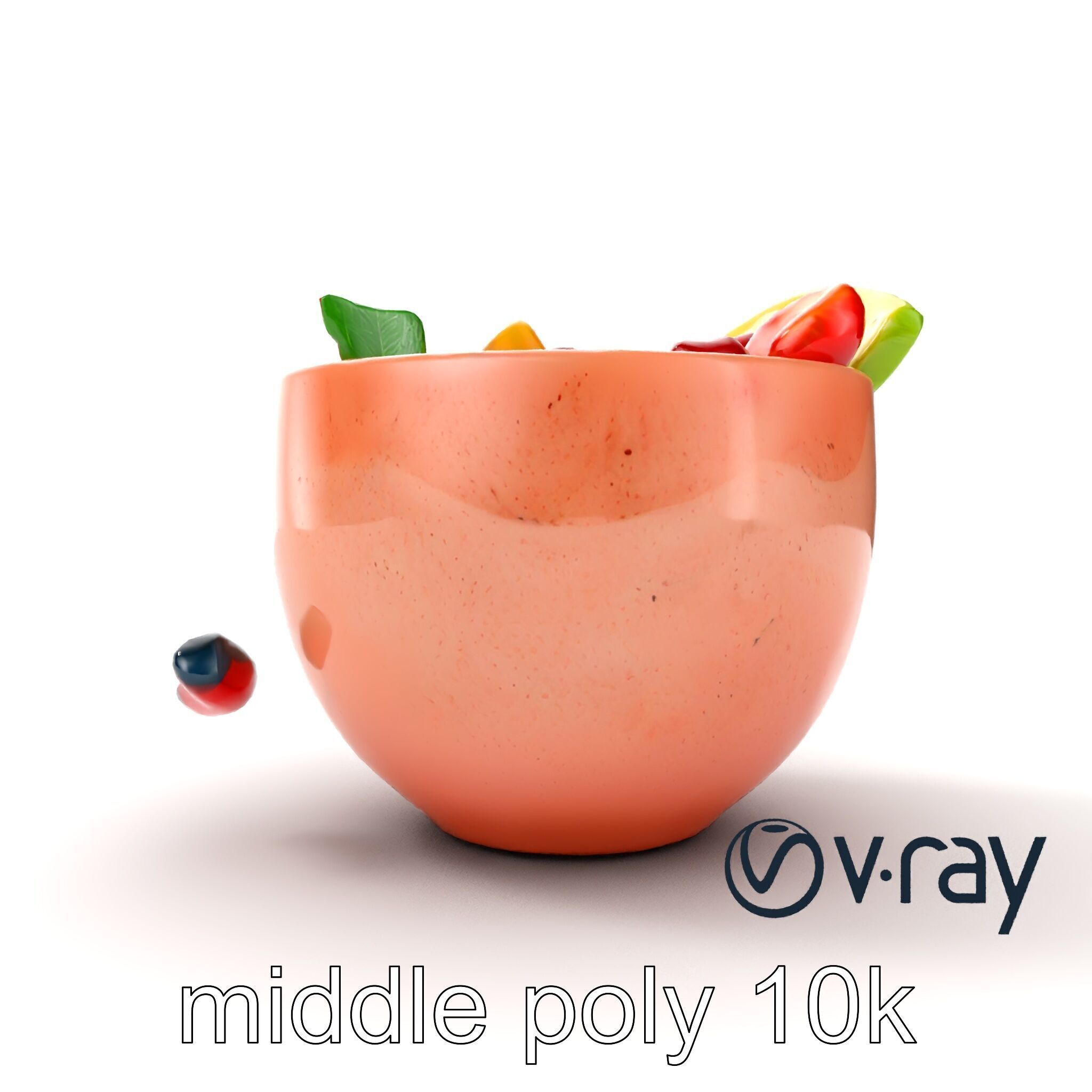 Tropical Smoothie Bowl 3D model pack Low-poly 3D model_16
