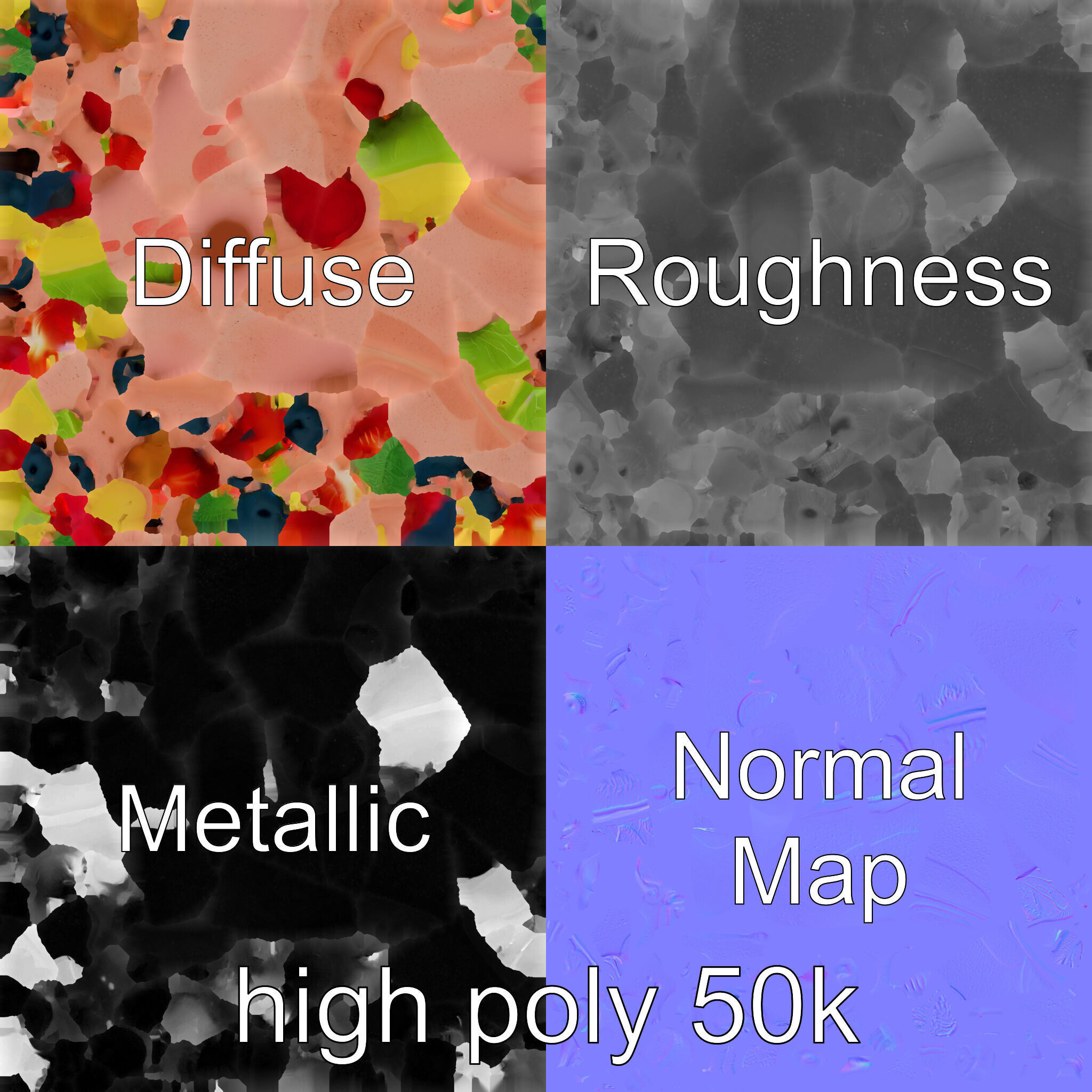 Tropical Smoothie Bowl 3D model pack Low-poly 3D model_5