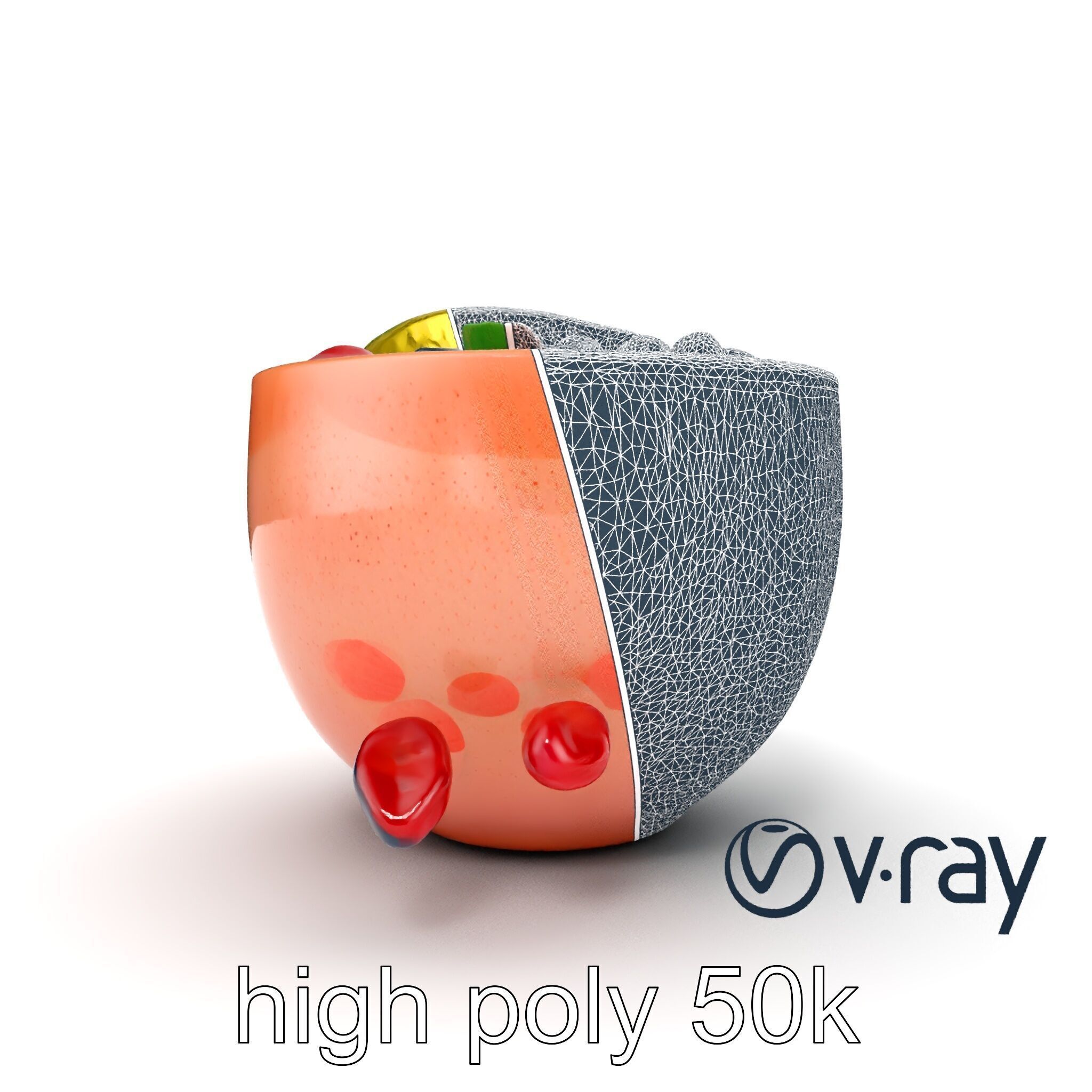 Tropical Smoothie Bowl 3D model pack Low-poly 3D model_34