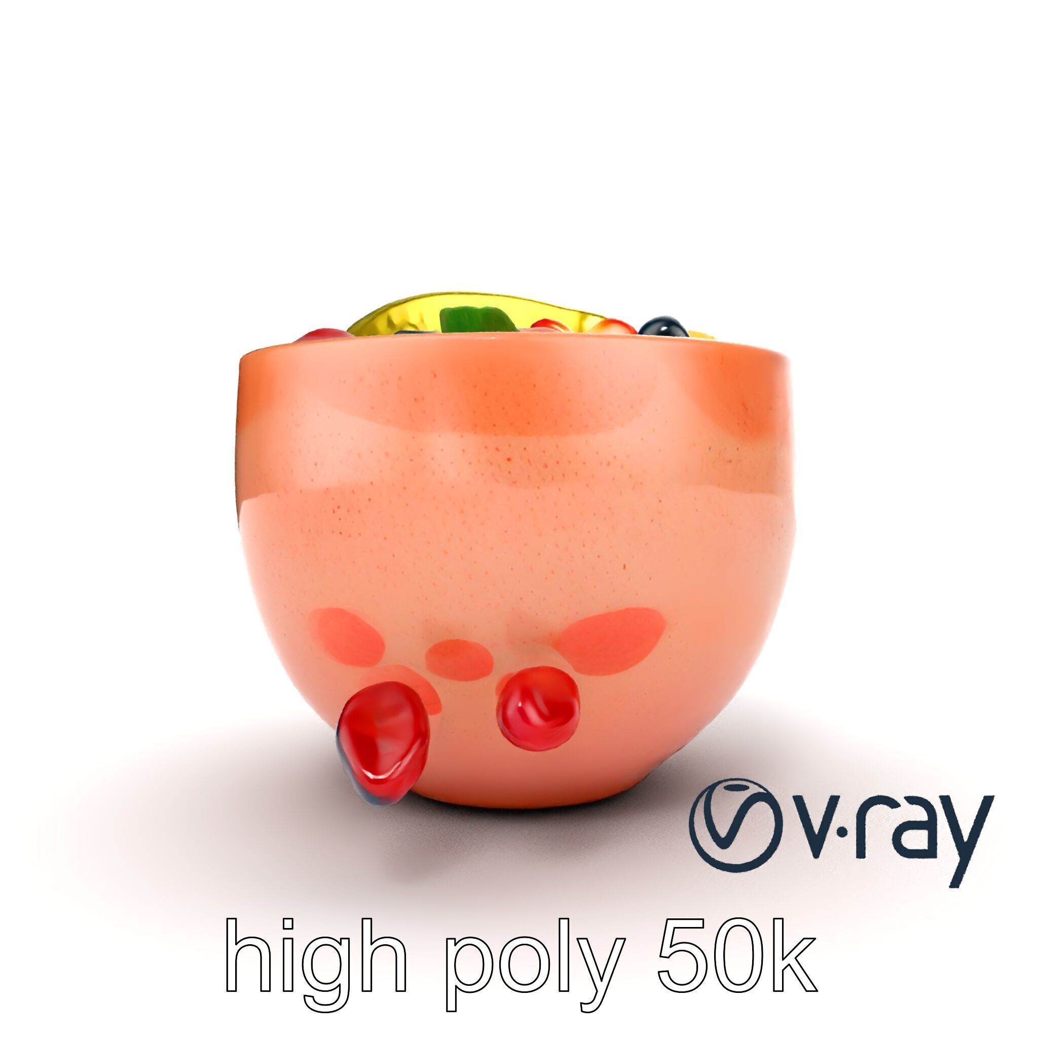 Tropical Smoothie Bowl 3D model pack Low-poly 3D model_18