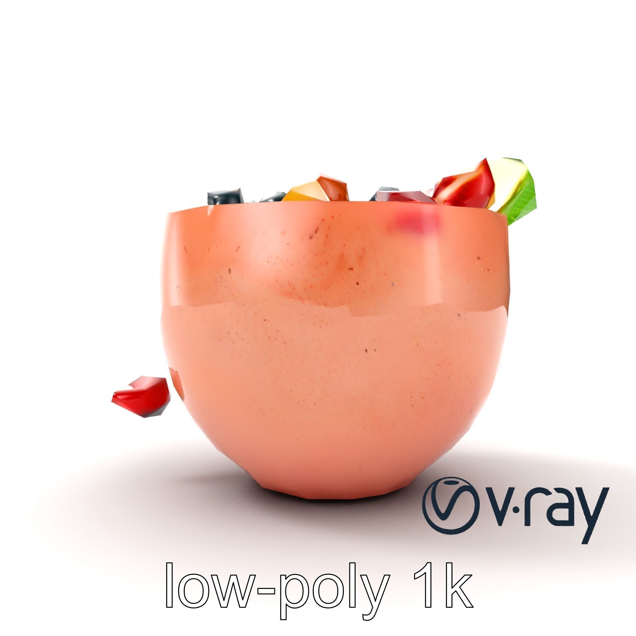 Tropical Smoothie Bowl 3D model pack Low-poly 3D model_17