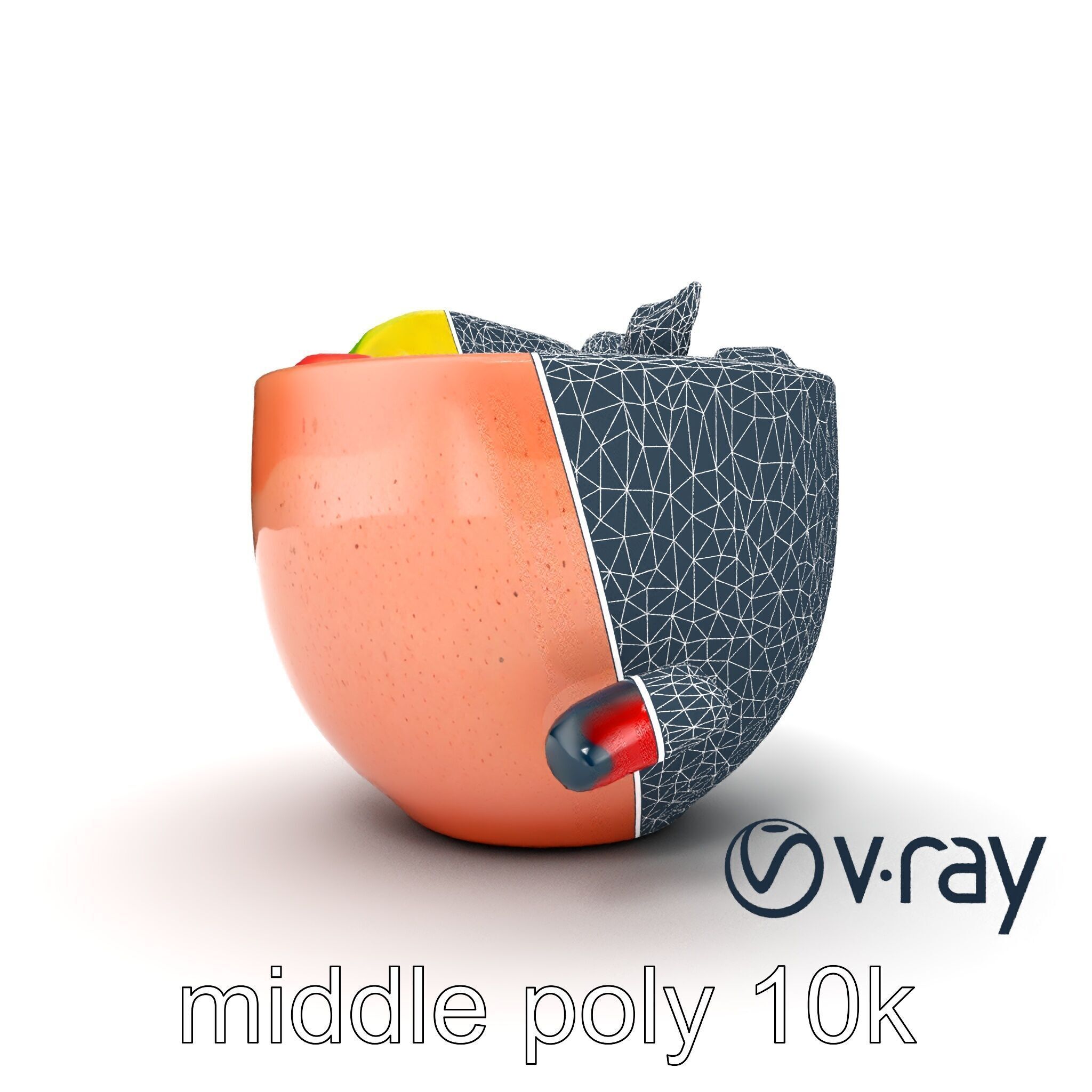 Tropical Smoothie Bowl 3D model pack Low-poly 3D model_22