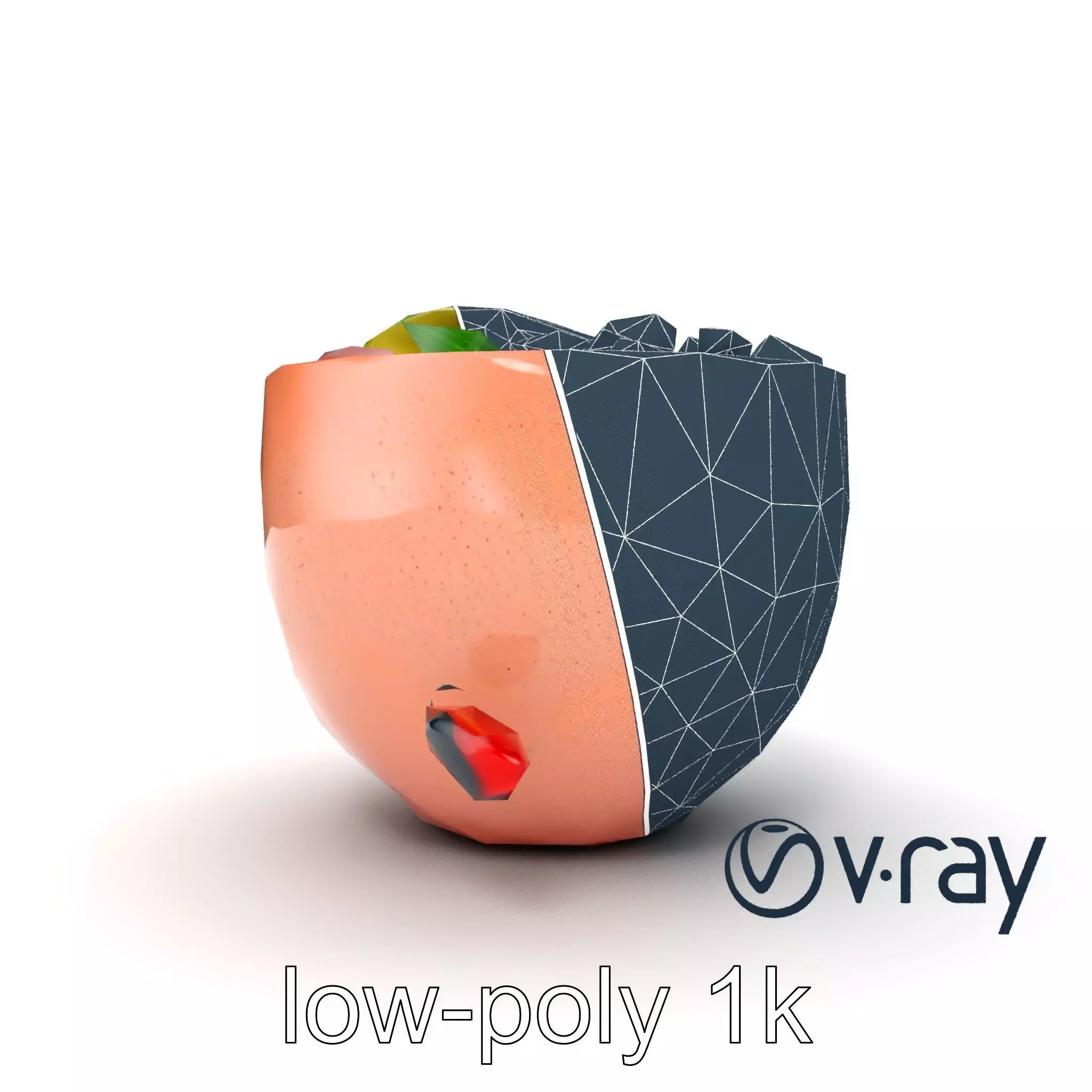 Tropical Smoothie Bowl 3D model pack Low-poly 3D model_0