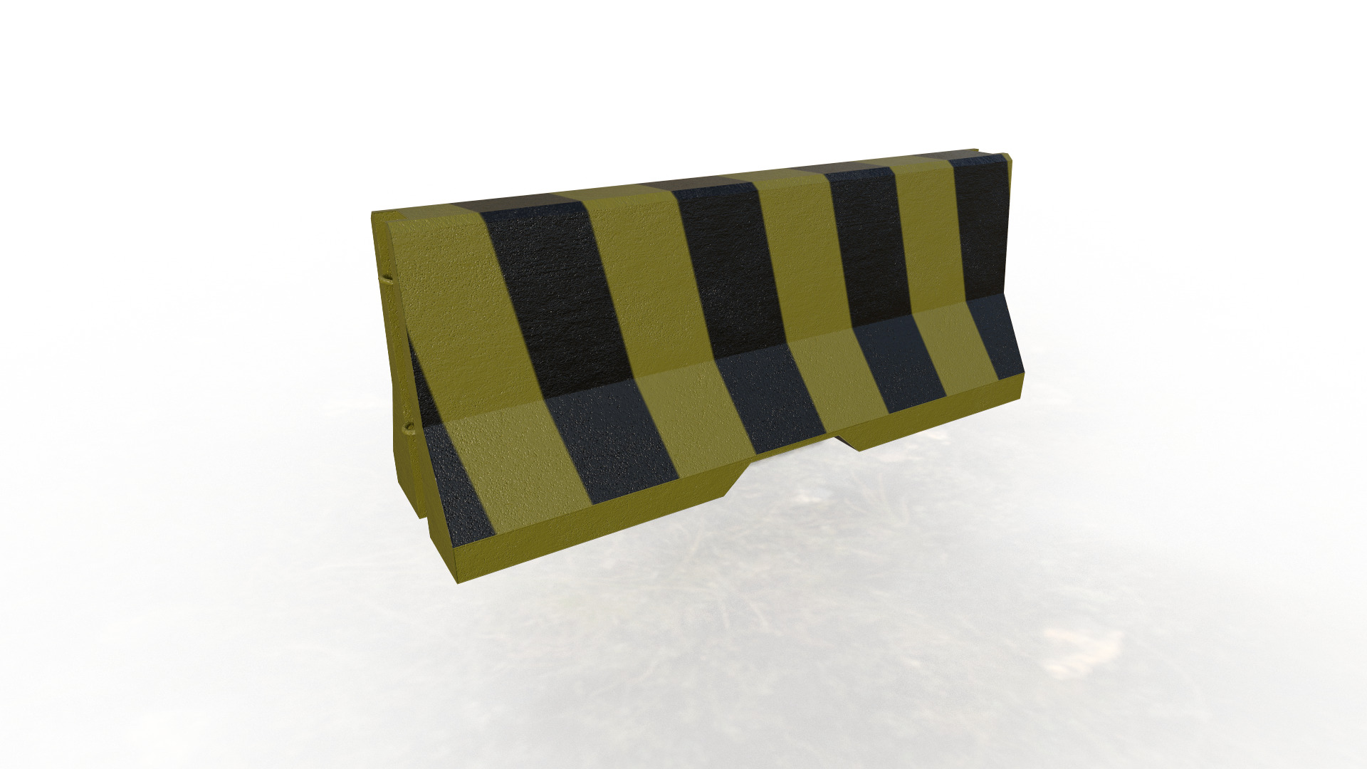 Concrete Jersey Barrier Low-poly 3D model_2