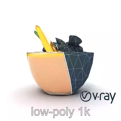 Tropical Smoothie Bowl 3D model pack