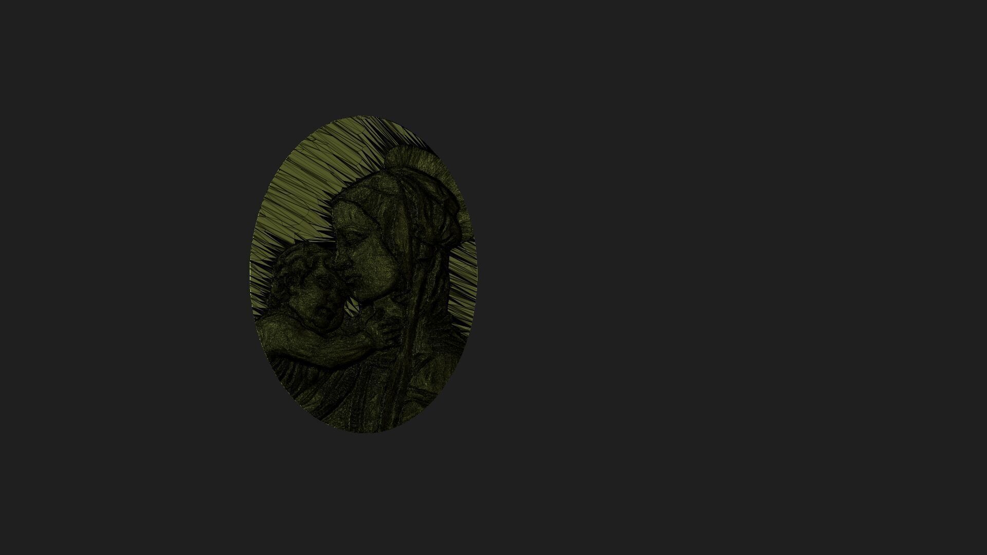 mary with baby jesus 3D print model_1