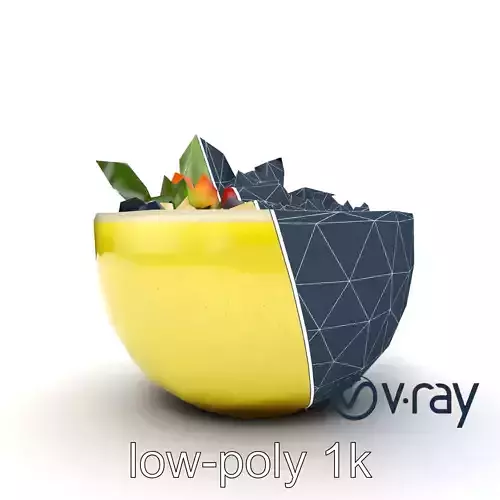 Tropical Smoothie Bowl 3D model pack