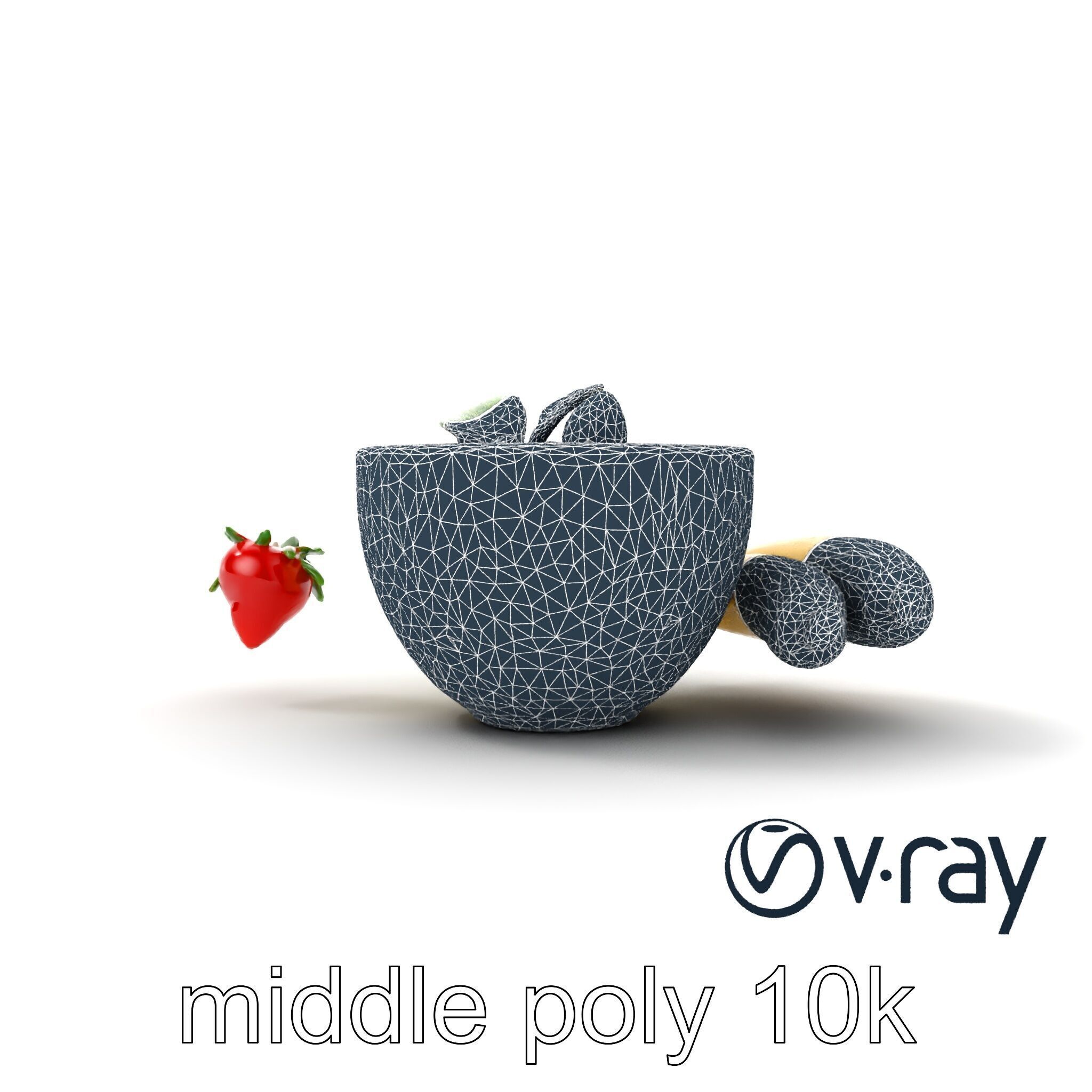 Tropical Smoothie Bowl 3D model pack Low-poly 3D model_31