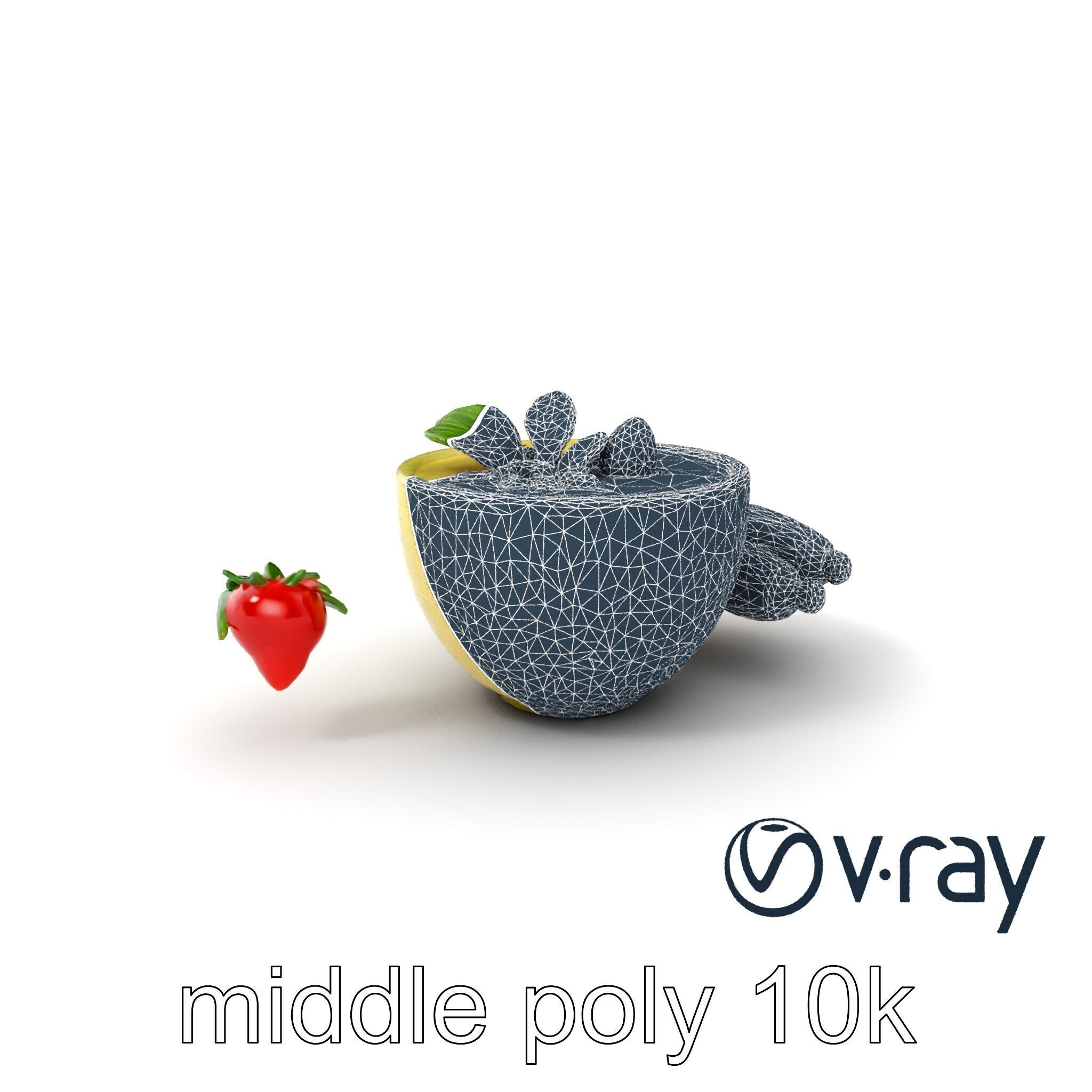 Tropical Smoothie Bowl 3D model pack Low-poly 3D model_20