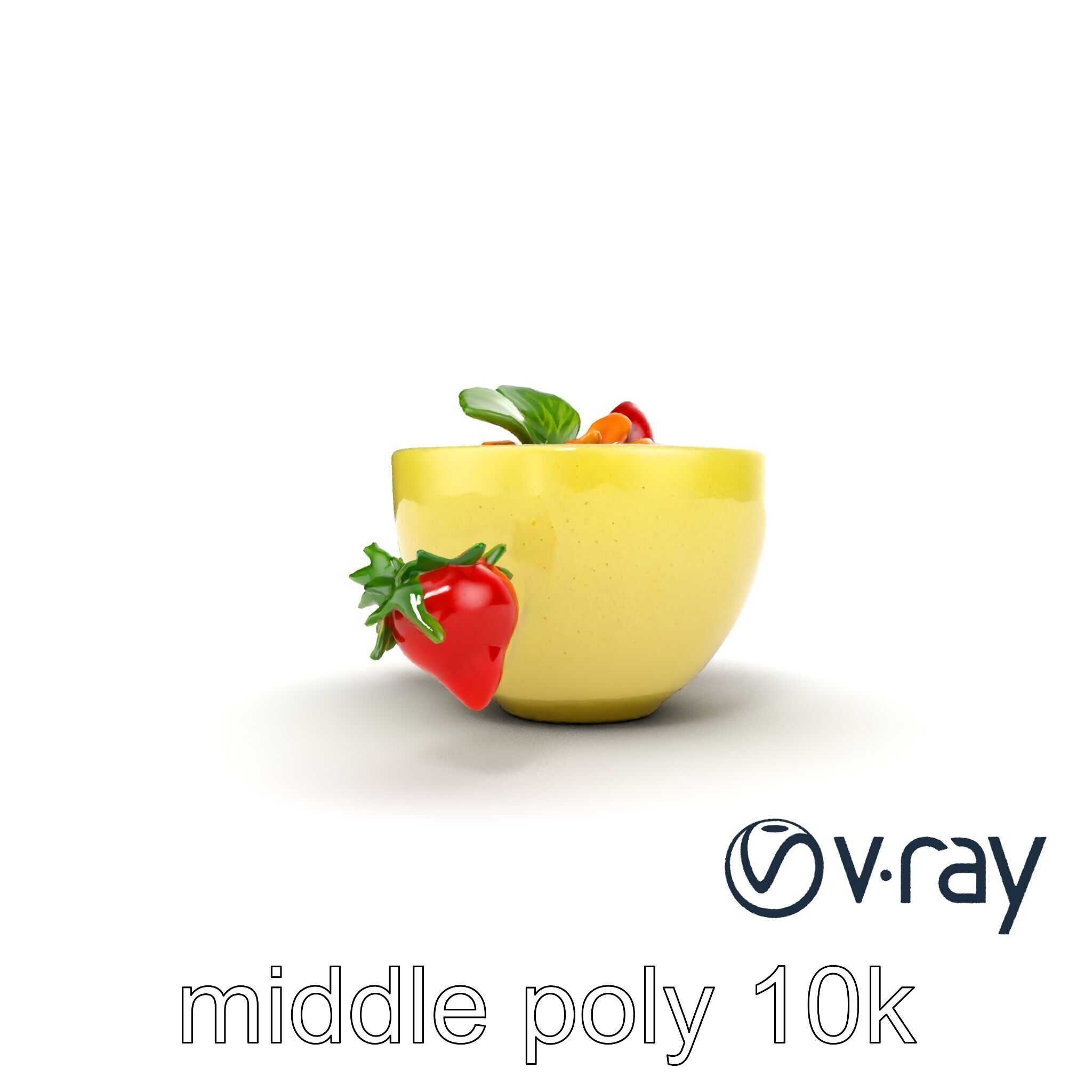 Tropical Smoothie Bowl 3D model pack Low-poly 3D model_29