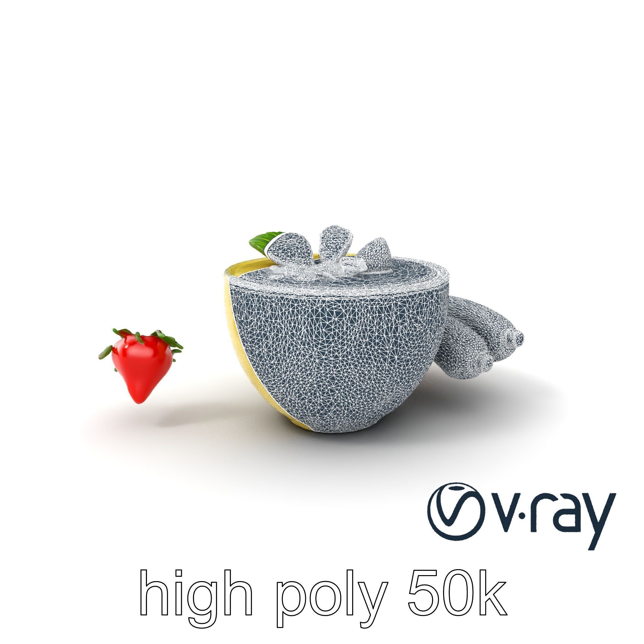 Tropical Smoothie Bowl 3D model pack Low-poly 3D model_36