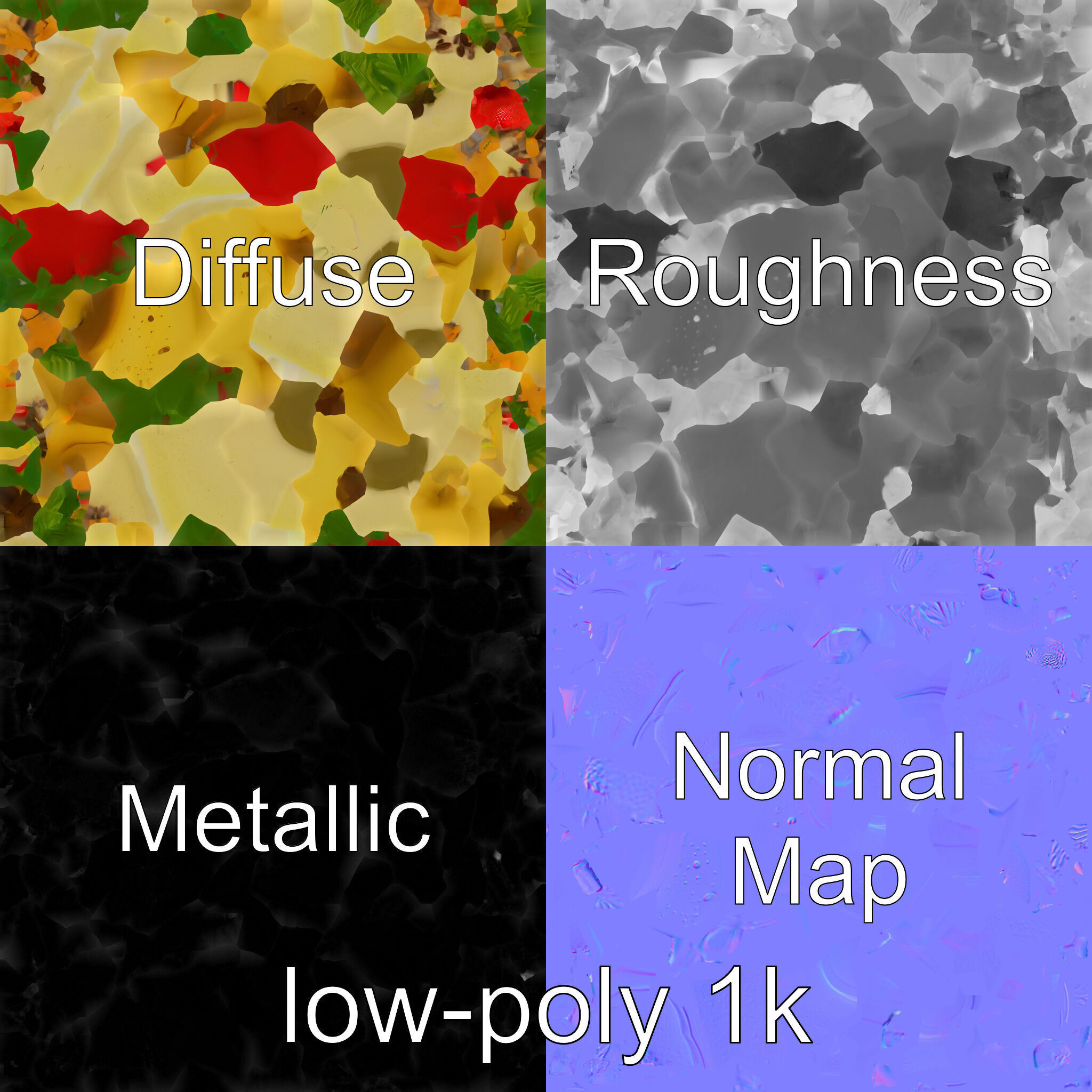 Tropical Smoothie Bowl 3D model pack Low-poly 3D model_7