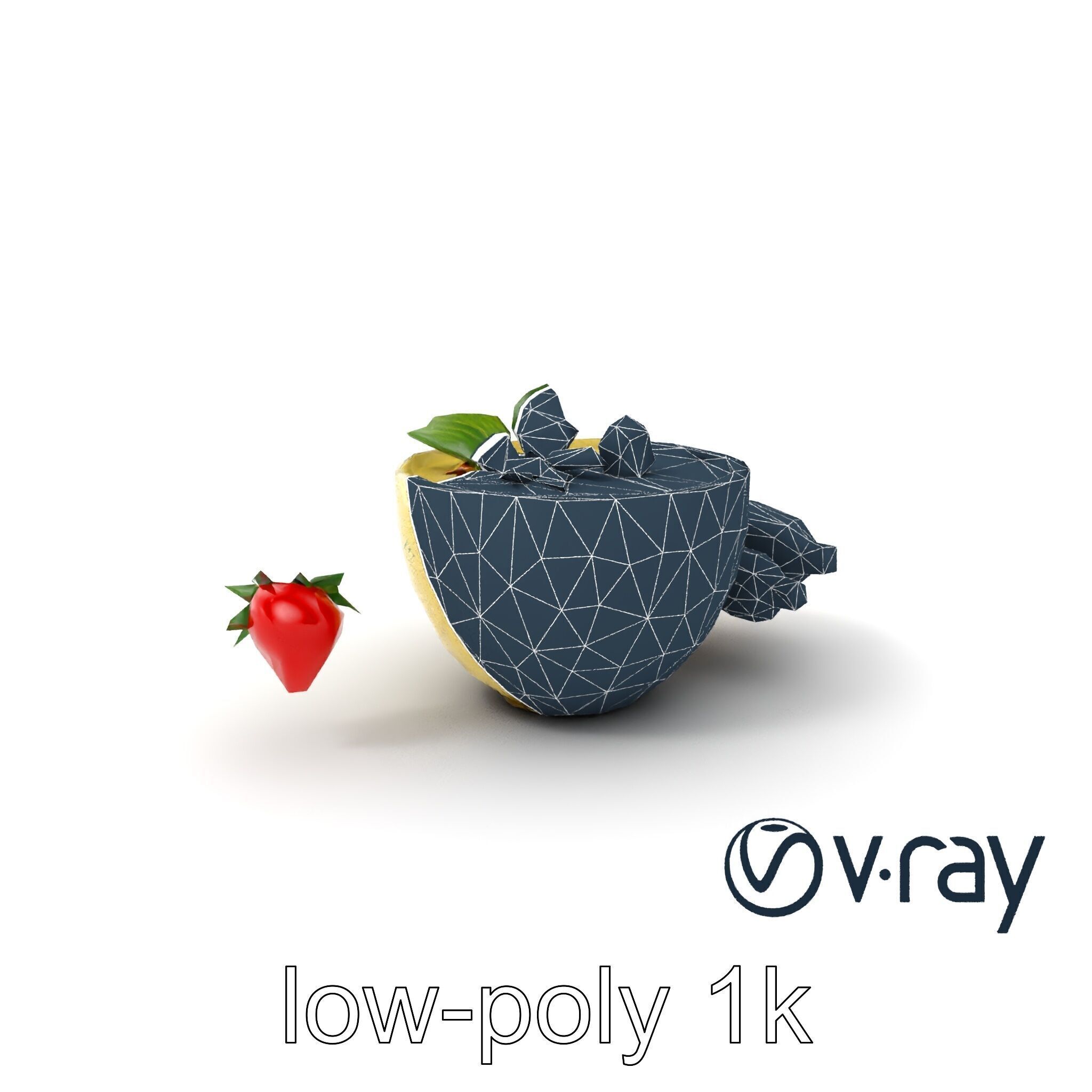 Tropical Smoothie Bowl 3D model pack Low-poly 3D model_28