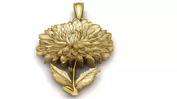 SUNFLOWER CHARM PENDANT 3D PRITNABLE MODEL 