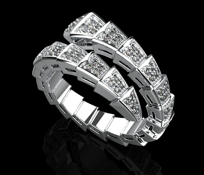 Snake Ring 50285 3D print model_1