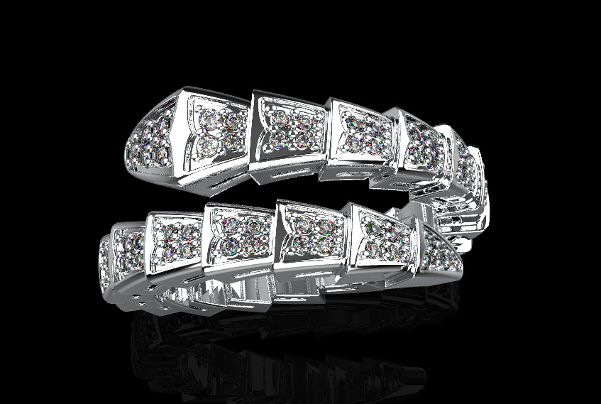 Snake Ring 50285 3D print model_2