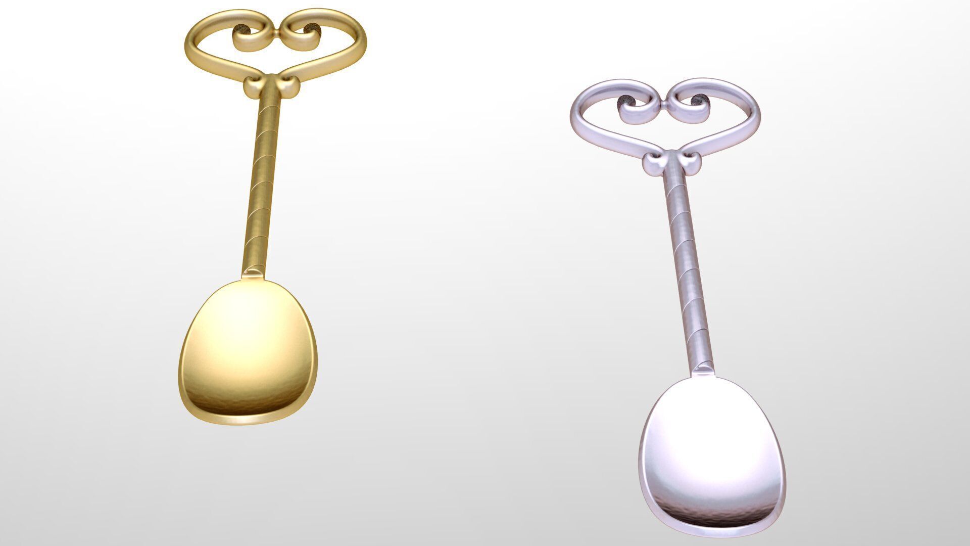 FANCY SPOON PENDANT 3D PRINTABLE MODEL  3D print model_2