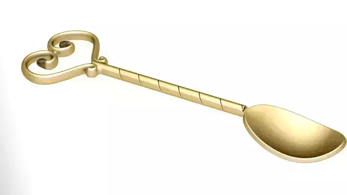 FANCY SPOON PENDANT 3D PRINTABLE MODEL 