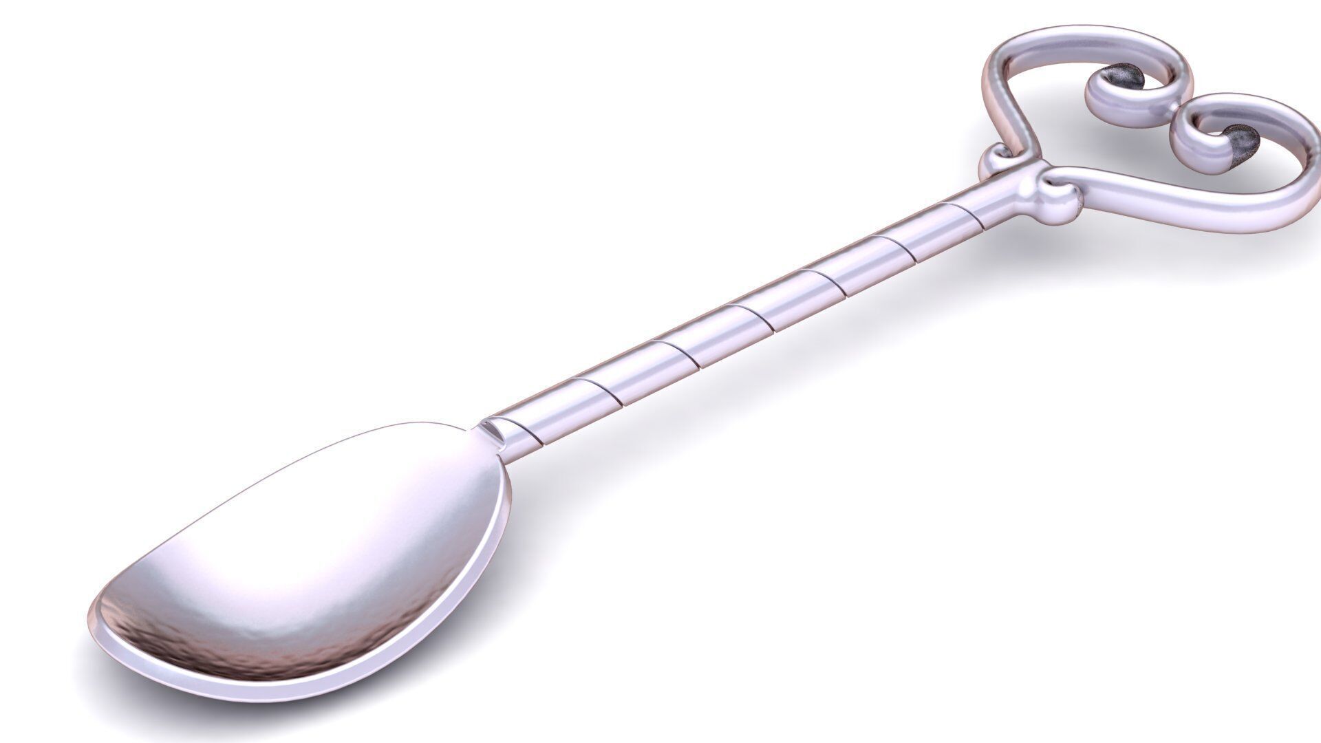 FANCY SPOON PENDANT 3D PRINTABLE MODEL  3D print model_3