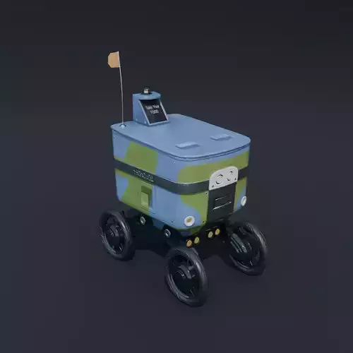 Food Delivery Robot Low-poly 3D model