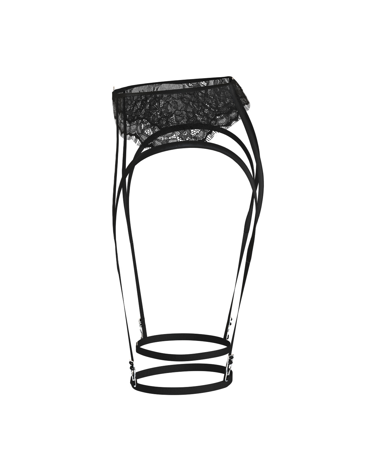 Women Lingerie Lace Garter Belt 3D model_2