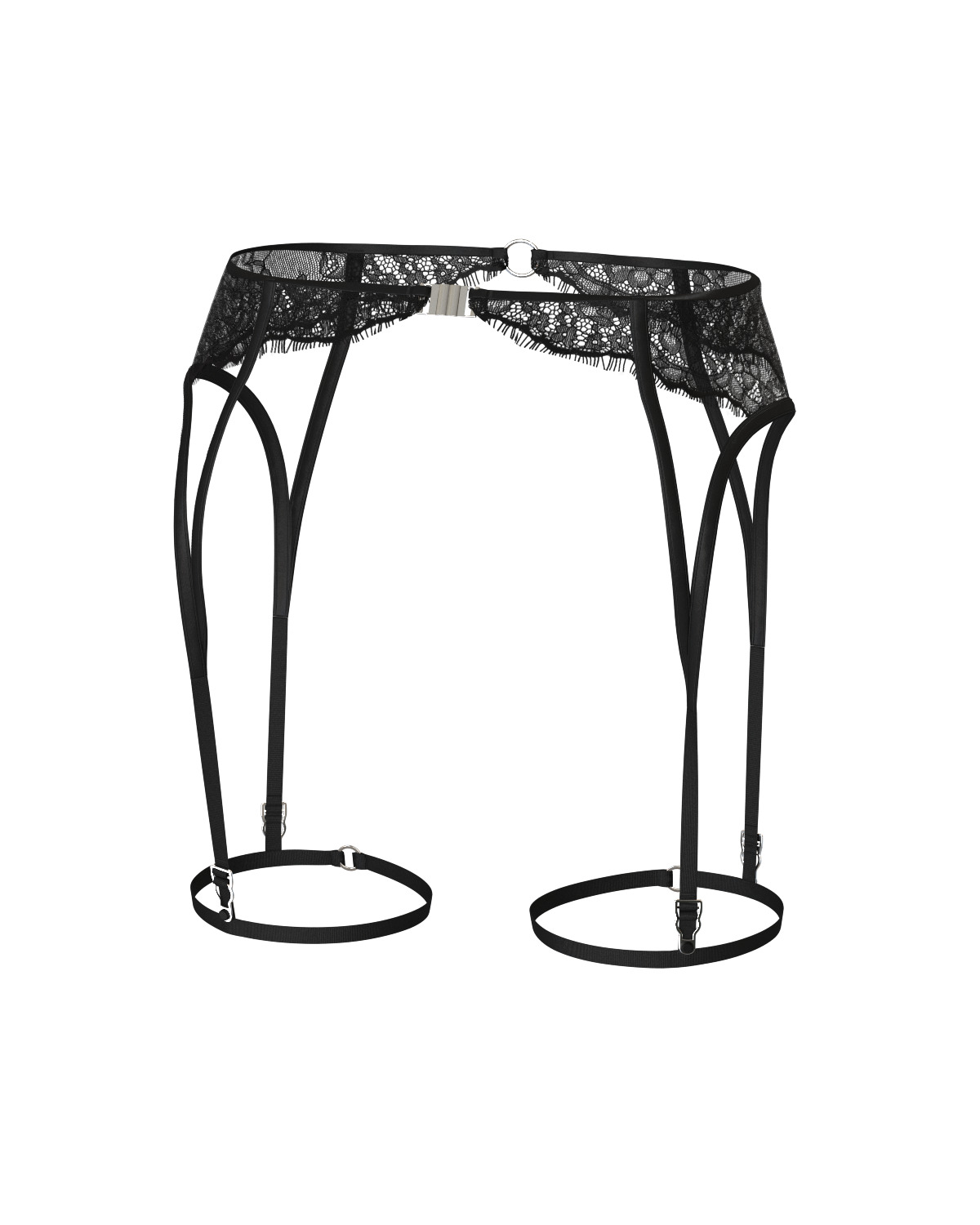 Women Lingerie Lace Garter Belt 3D model_1