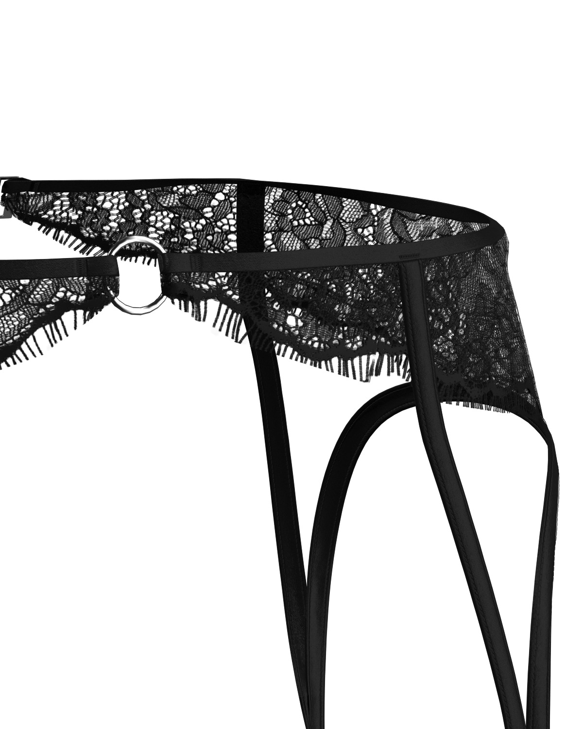 Women Lingerie Lace Garter Belt 3D model_3