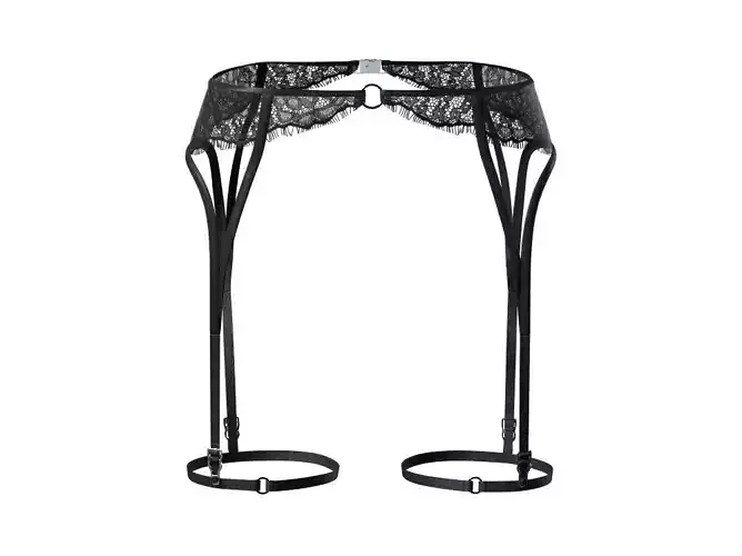 Women Lingerie Lace Garter Belt 3D model
