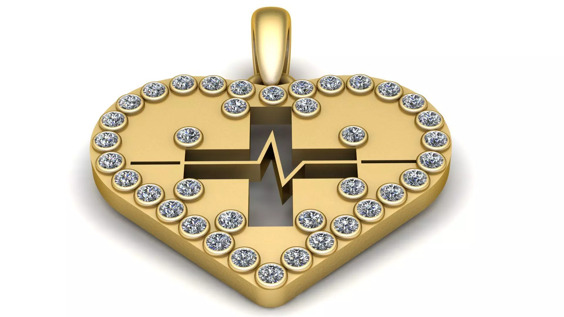 ADDITION HEART PENDANT 3DC PRINTABLE MODEL 3D print model