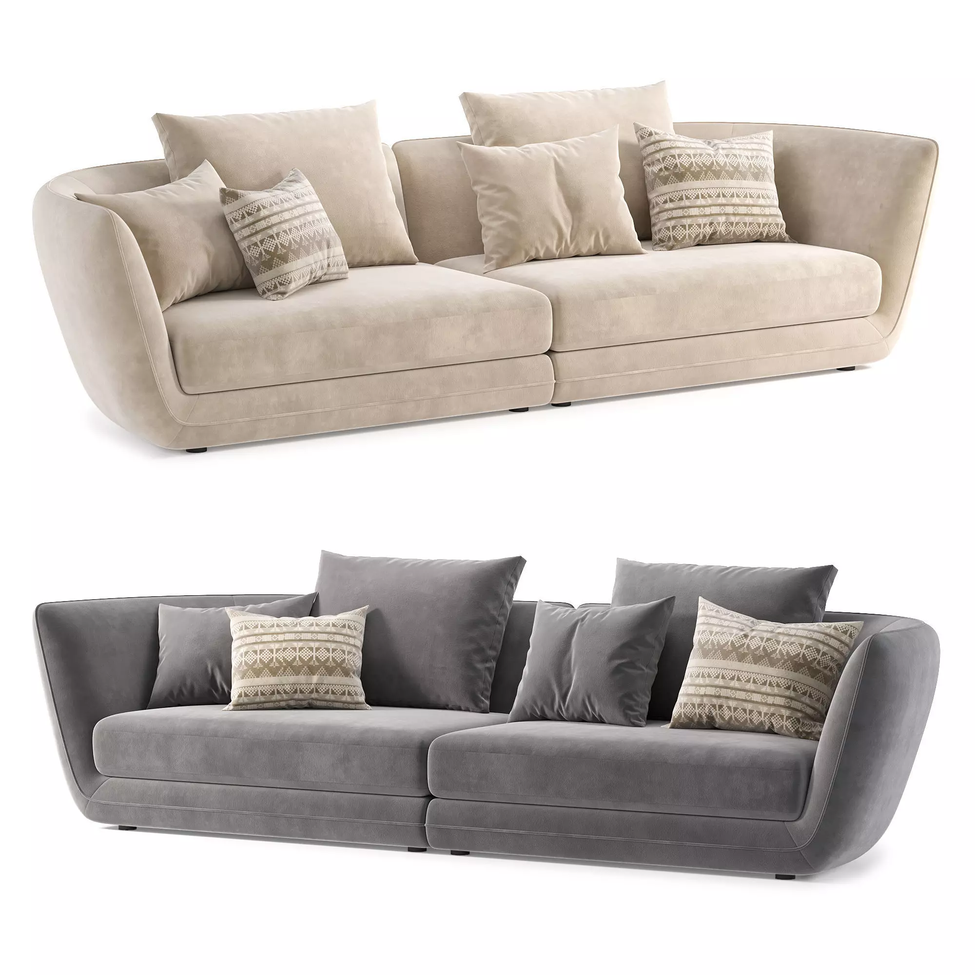Creta sofa 3D model_0