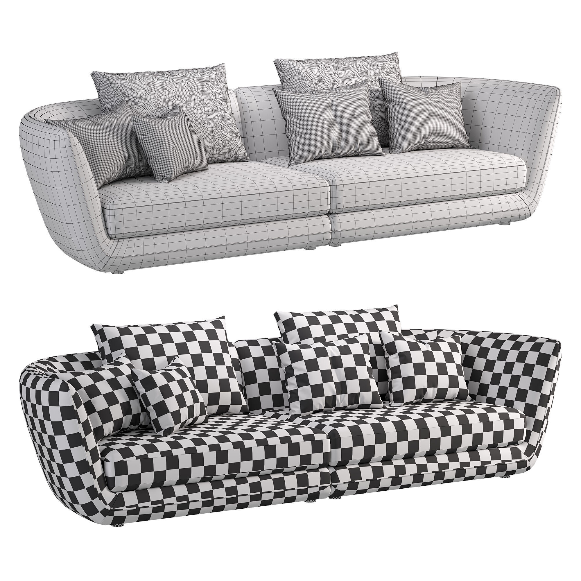 Creta sofa 3D model_6