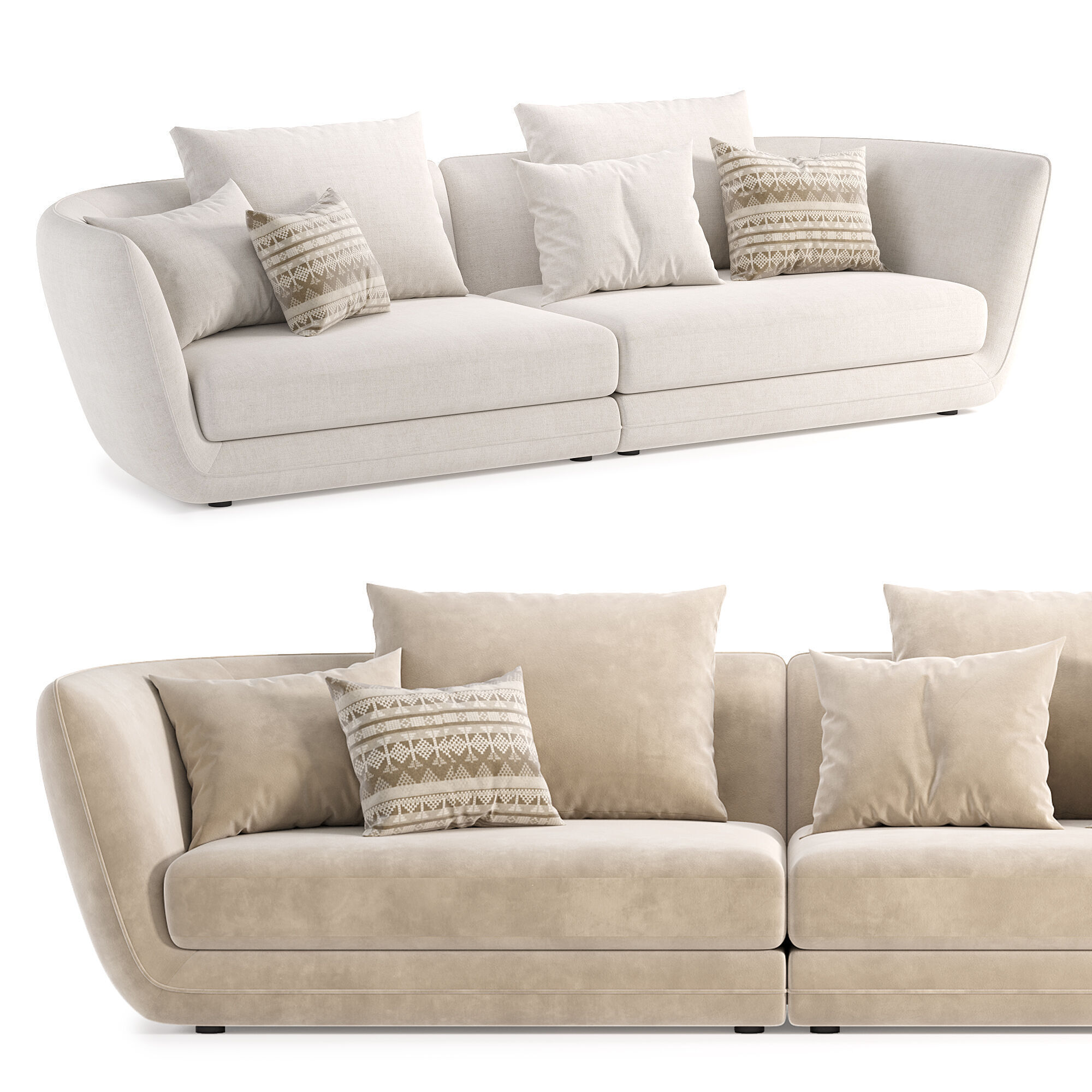 Creta sofa 3D model_2