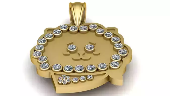 HIP HOP COIN PENDANT 3D PRITNABLE MODEL 